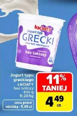Jogurt typu greckiego bez laktozy Łaciate