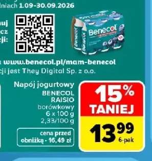 Napój jogurtowy Benecol borówkowy 6-pak 100 g