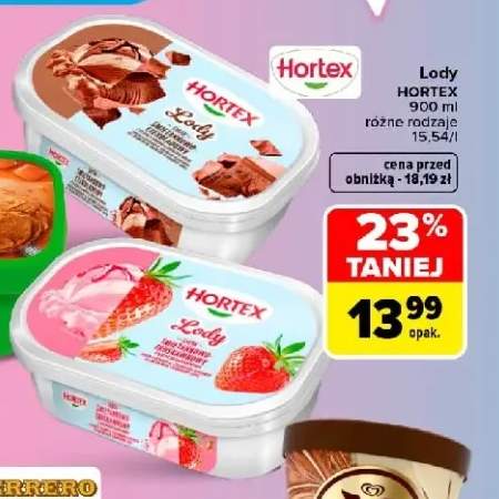Lody Hortex śmietankowo-truskawkowe +1 wariant