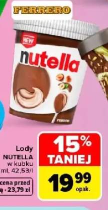 Lody Nutella w kubku