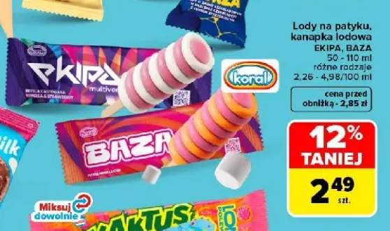 Kanapka lodowa Baza +1 wariant