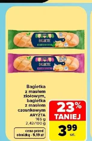 Bagietka z masłem ziołowym Aryzta +1 wariant