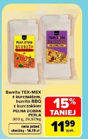 Burrito BBQ z kurczakiem Pełna Dobra +1 wariant