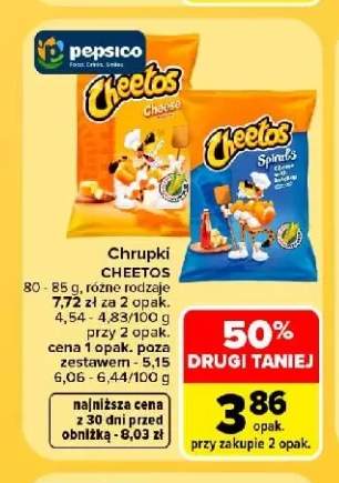 Chrupki Cheetos Cheese +1 wariant