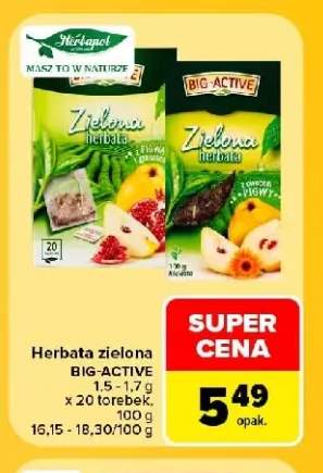 Herbata zielona z pigwą i granatem Big-Active +1 wariant