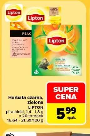 Herbata czarna z brzoskwinią Lipton +1 wariant