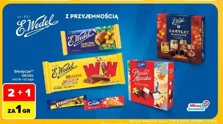 Słodycze E.Wedel +6 wariantów