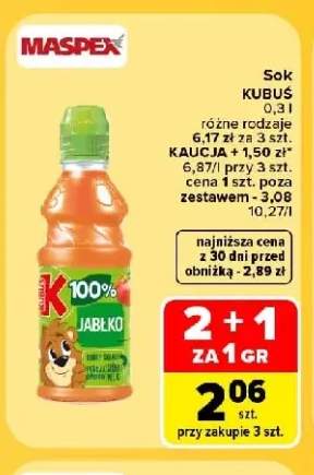 Sok jabłkowy Kubuś 100%