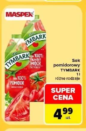 Sok pomidorowy pikantny Tymbark 100% +1 wariant