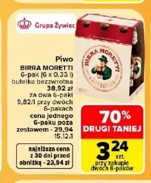Piwo Birra Moretti 6-pak