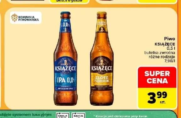Piwo bezalkoholowe Książęce IPA +1 wariant