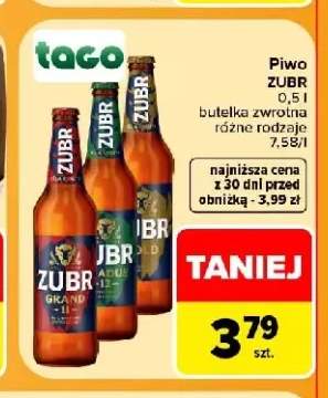 Piwo Zubr +1 wariant