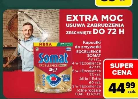 Kapsułki do zmywarki Excellence Somat +4 warianty
