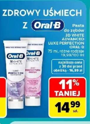 Pasta do zębów Oral-B 3D White Advanced Luxe Perfection
