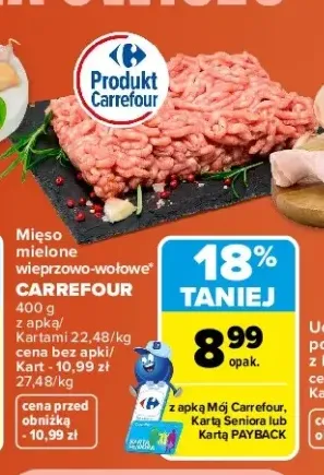 Mięso mielone wieprzowo-wołowe Carrefour