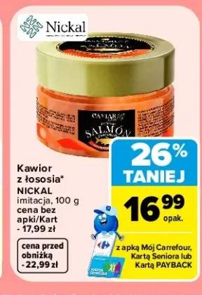 Kawior z łososia imitacja Nickal