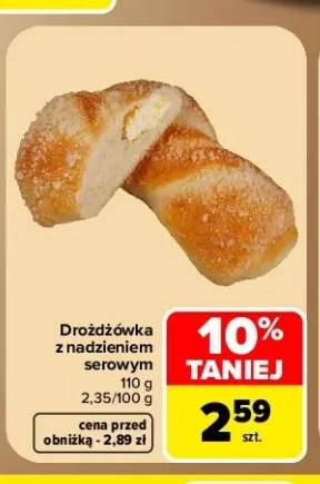 Drożdżówka z nadzieniem serowym