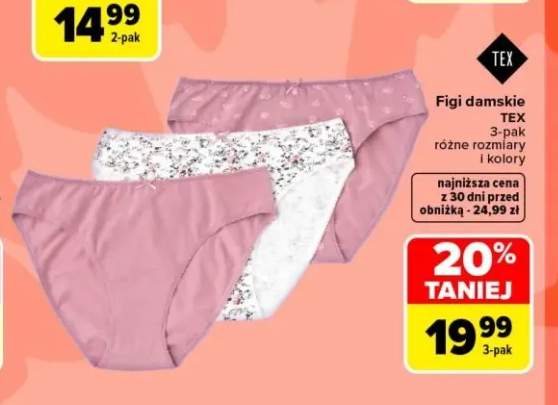 Figi damskie TEX 3-pak