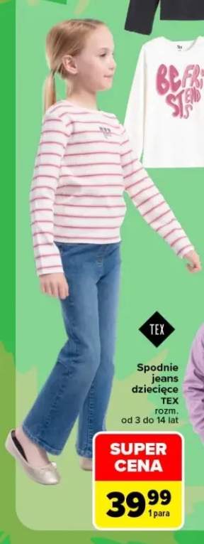 Spodnie jeans dziecięce TEX