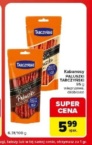 Kabanosy Paluszki wieprzowe Tarczyński +1 wariant