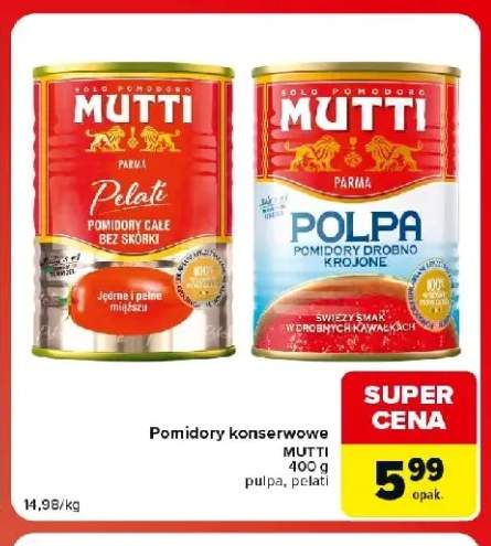 Pomidory konserwowe pelati Mutti +1 wariant