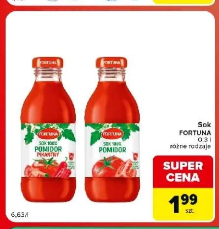 Sok pomidorowy pikantny Fortuna +1 wariant