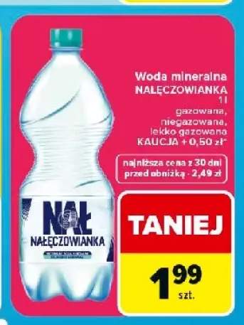 Woda mineralna gazowana Nałęczowianka lekko +2 warianty
