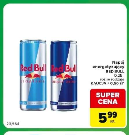 Napój energetyzujący Red Bull Sugarfree +1 wariant