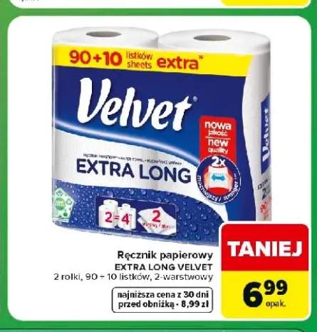 Ręcznik papierowy Velvet Extra Long 2-pak