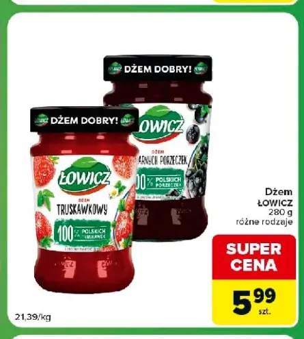 Dżem z czarnych porzeczek Łowicz +1 wariant