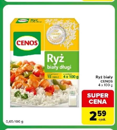 Ryż biały Cenos 4-pak 100 g