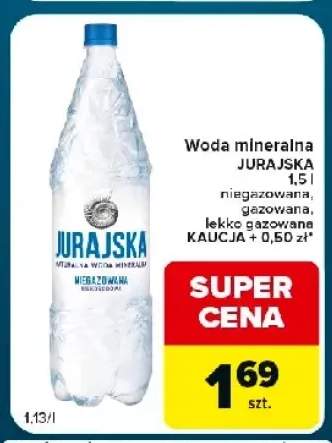 Woda mineralna lekko gazowana Jurajska +2 warianty