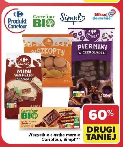 Ciastka marek Carrefour, Simpl +4 warianty
