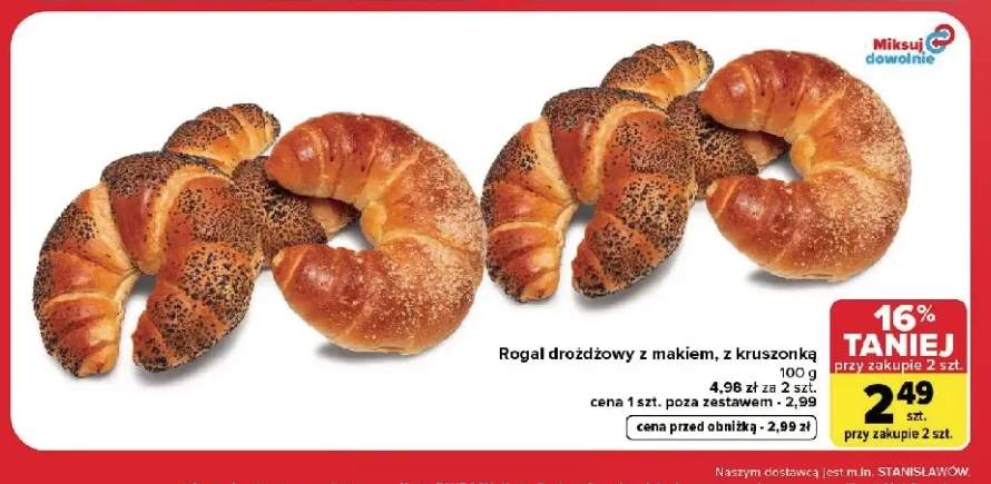 Rogal drożdżowy z makiem +1 wariant