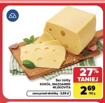 Ser żółty Sokół Mlekovita +1 wariant