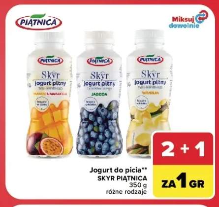 Jogurt pitny Skyr Mango & Marakuja Piątnica +2 warianty