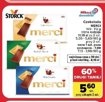 Czekolada Merci Coffee & Cream +2 warianty