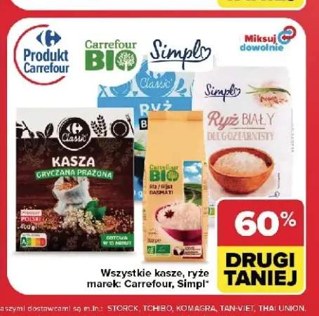 Kasza gryczana prażona Carrefour Classic +4 warianty