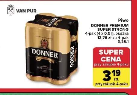 Piwo Donner Premium Super Strong 4-pak 500 ml