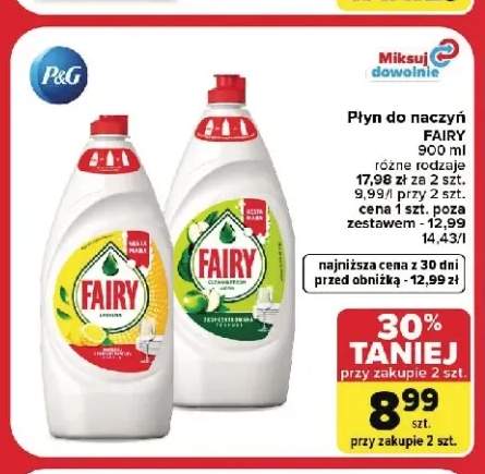 Płyn do naczyń Fairy Cytryna +1 wariant