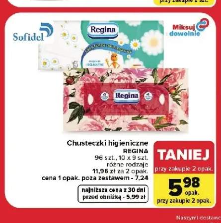 Chusteczki higieniczne rumiankowe Regina +2 warianty