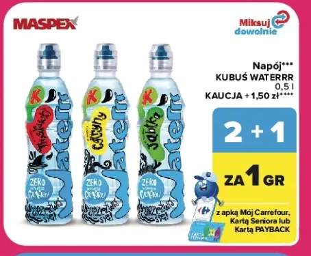 Napój Kubuś Waterrr truskawkowy +2 warianty