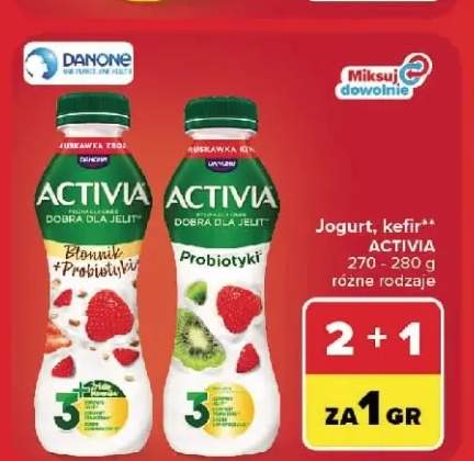 Jogurt Activia truskawka zboża +1 wariant