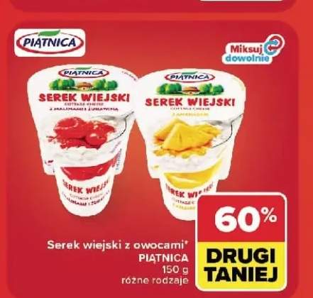 Serek wiejski z owocami z malinami i żurawiną Piątnica +1 wariant
