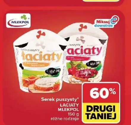Serek puszysty z łososiem i koperkiem Łaciaty +1 wariant