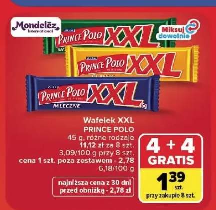 Wafelek XXL Prince Polo Classic +2 warianty