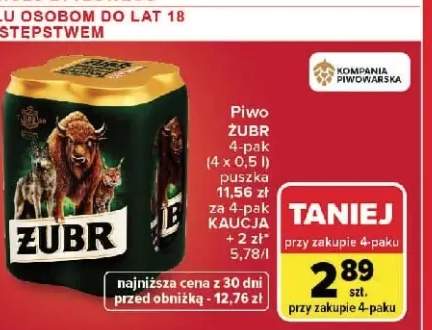 Piwo Żubr 4-pak