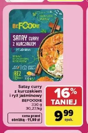 Satay curry z kurczakiem i ryż jaśminowy BeFoodie