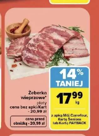 Żeberka wieprzowe płaty