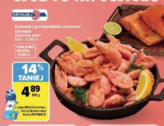 Krewetki grenlandzkie mrożone Krymar